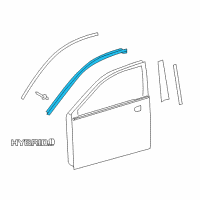 OEM 2013 Toyota Avalon Upper Molding Diagram - 75753-07020