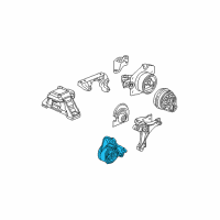 OEM Chevrolet HHR Front Transmission Mount Diagram - 20814994