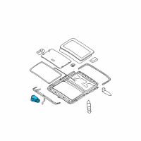 OEM 2002 BMW 325Ci Sunroof Motor Diagram - 67616910471