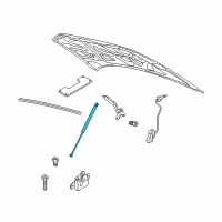 OEM 2002 Dodge Intrepid Hood Lift Support Diagram - 4580770AD