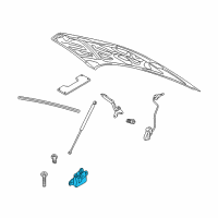 OEM 2002 Chrysler 300M Hood Latch Diagram - 4580730AG