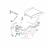 OEM 2004 Toyota Sequoia Hook Assy, Hood Auxiliary Catch Diagram - 53550-0C020