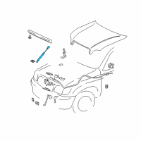 OEM 2001 Toyota Tundra Support Cylinder Diagram - 53440-0C012