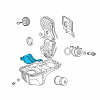 OEM 1996 Toyota RAV4 Oil Pan Baffle Plate Diagram - 12123-74040