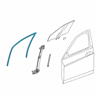 OEM 2016 Honda Accord Channel, Left Front Door Run Diagram - 72275-T3L-A01