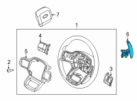 OEM Ford SWITCH - GEARSHIFT SELECTOR Diagram - ML3Z-3F884-AA