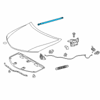 OEM 2016 Toyota Avalon Support Cylinder Diagram - 53440-06091