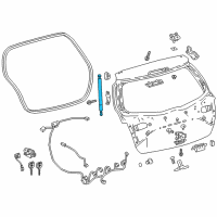 OEM Toyota Yaris Support Strut Diagram - 68950-0D210