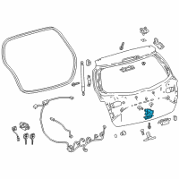 OEM 2015 Toyota Yaris Lock Assembly Diagram - 69350-02090