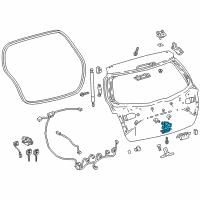 OEM 2018 Toyota Yaris Lock Assembly Diagram - 69350-02090