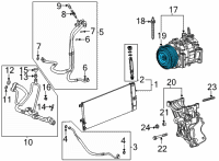 OEM 2022 Chevrolet Silverado 3500 HD Clutch & Pulley Diagram - 84588695