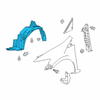 OEM Honda CR-Z Fender, Left Front (Inner) Diagram - 74151-SZT-G00