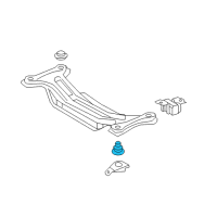 OEM 2017 Toyota Camry Suspension Crossmember Lower Insulator Diagram - 52271-07020