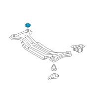 OEM 2014 Toyota Camry Suspension Crossmember Upper Insulator Diagram - 52281-06030