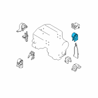 OEM Nissan Quest Engine Mounting Insulator, Rear Diagram - 11320-CA110