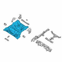 OEM Hyundai Tiburon Panel-Rear Floor Diagram - 65511-2C010