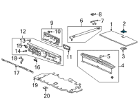 OEM Acura Upper Handle (Deep Black) Diagram - 84522-TYA-A02ZA