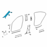 OEM 2016 Lexus ES350 GARNISH Assembly, Front Pillar Diagram - 62210-33210-A0