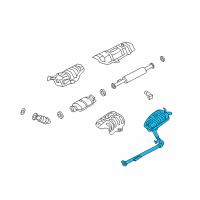 OEM Kia Optima Main Muffler Assembly Diagram - 287002G401