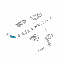 OEM 2007 Kia Optima Front Muffler Assembly Diagram - 286102G400