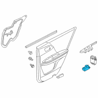 OEM 2017 Honda Accord Switch Assembly, Power Window Rear Diagram - 35770-T2A-A91