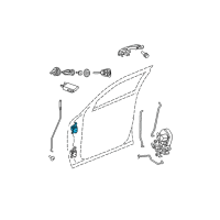 OEM 2005 Dodge Magnum Front Door Upper Hinge Diagram - 5065038AC