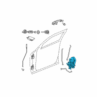 OEM Dodge Magnum Front Door Latch Diagram - 4575894AB
