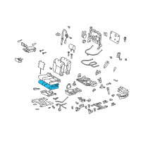 OEM 2021 Lexus LX570 PAD SUB-ASSY, RR SEA Diagram - 71504-60121