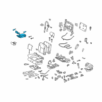 OEM 2019 Lexus LX570 Rear Seat Armrest Assembly Diagram - 72830-60D12-A5