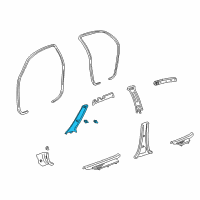 OEM 2003 Toyota Echo Windshield Pillar Trim Diagram - 62211-52011-A0