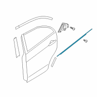 OEM Kia Rio WEATHERSTRIP Assembly-Rear Door Belt Diagram - 832201W201