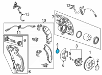 OEM 2022 GMC Sierra 3500 HD Hub Assembly Seal Diagram - 84080139