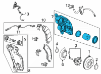 OEM 2022 GMC Sierra 2500 HD Caliper Diagram - 13543459