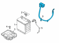 OEM 2022 Hyundai Ioniq 5 WIRING ASSY-BATTERY Diagram - 91850-GI010