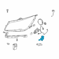 OEM Cadillac High Beam Bulb Diagram - 13579204