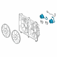 OEM Lexus RC F Motor, Cooling Fan Diagram - 16363-38160