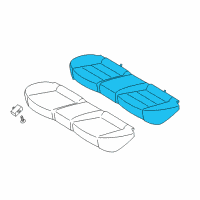 OEM 2017 Kia Forte5 Pad Assembly-Rear Seat Cushion Diagram - 89150B0600