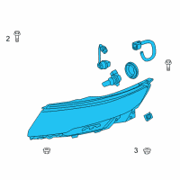 OEM 2015 Chevrolet Volt Capsule/Headlamp/Fog Lamp Headlamp Diagram - 22902126