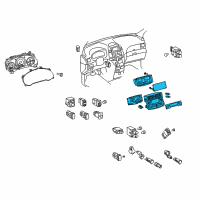 OEM 2005 Toyota Sienna Dash Control Unit Diagram - 84010-08080