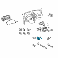 OEM Toyota Hazard Switch Diagram - 84332-AE010