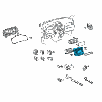 OEM Toyota Sienna Control Panel Diagram - 84013-08090