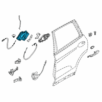 OEM 2020 BMW 840i xDrive Gran Coupe Rear Right System Lock Diagram - 51-22-7-477-706