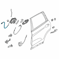 OEM BMW X5 Rear Door Handle Bowden Cabl Diagram - 51-22-7-431-003