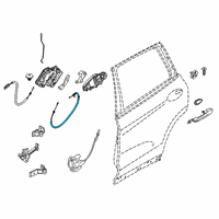 OEM BMW X5 Bowden Cable, Outside Door H Diagram - 51-22-7-430-927