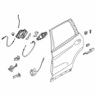 OEM BMW X5 Operating Rod, Door Rear Left Diagram - 51-22-7-430-921