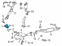 OEM 2020 Ram 1500 Converter-Exhaust Front Diagram - 68508874AA