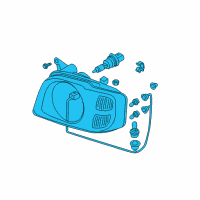 OEM 2003 Nissan Xterra Driver Side Headlamp Assembly Diagram - 26060-7Z826