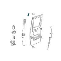 OEM 1997 Dodge B2500 Door Latch Assembly Diagram - 4354930