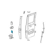 OEM 1998 Dodge B3500 Cargo Door Latch Diagram - 4354931AB