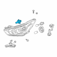 OEM Chevrolet Spark Headlamp Bulb Diagram - 84624412